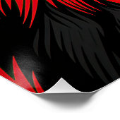 Poster Chien de Poméranie, rouge et noir 004 - Ulises Dal (Coin)