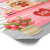 Poster Chien de Poméranie Valentine's Day Kissing Booth (Coin)