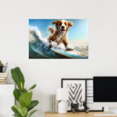 Poster Chien de surf (Bureau à domicile)