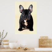 Poster Chien de taule français assis (Cuisine)