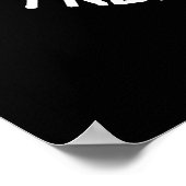 Poster Chien de taule français Funny Chien Pun Dark BG (Coin)