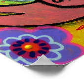 Poster Chien de taureau de Dia de los Muertos (Coin)