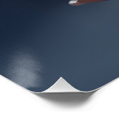 Poster Chien de taureau neige hiver (Coin)