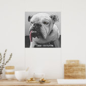 Poster Chien de taureau très motivé (Cuisine)