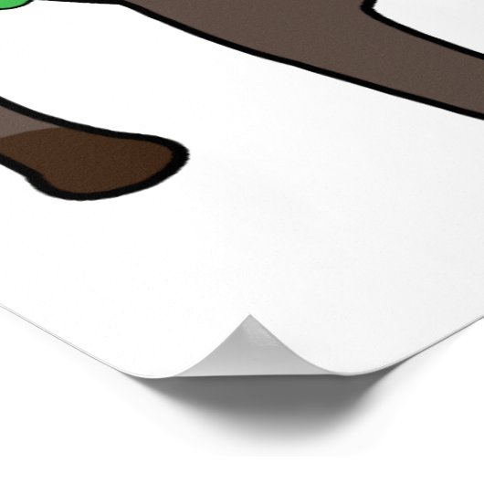 Poster Chien de taureaux français d'Hawaï Hula Tiki Poste (Coin)