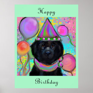Poster Chien de Terre-Neuve    