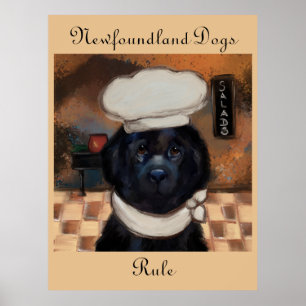 Poster Chien de Terre-Neuve