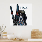 POSTER CHIEN DE TERRE-NEUVE  (Cuisine)