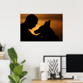 Poster Chien de travail militaire (Bureau à domicile)