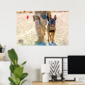 POSTER CHIEN DE TRAVAIL MILITAIRE AMÉRICAIN (Bureau à domicile)
