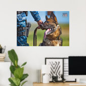 POSTER CHIEN DE TRAVAIL MILITAIRE AMÉRICAIN (Bureau à domicile)