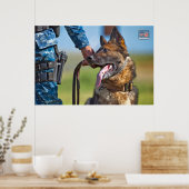 POSTER CHIEN DE TRAVAIL MILITAIRE AMÉRICAIN (Cuisine)