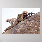 POSTER CHIEN DE TRAVAIL MILITAIRE AMÉRICAIN (Devant)