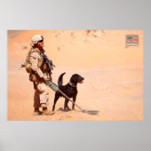 POSTER CHIEN DE TRAVAIL MILITAIRE AMÉRICAIN (Devant)