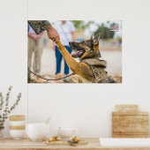 POSTER CHIEN DE TRAVAIL MILITAIRE AMÉRICAIN (Cuisine)