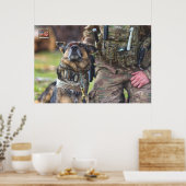 POSTER CHIEN DE TRAVAIL MILITAIRE AMÉRICAIN (Cuisine)