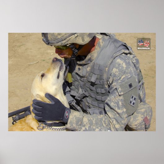 POSTER CHIEN DE TRAVAIL MILITAIRE AMÉRICAIN (Devant)