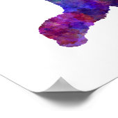 Poster Chien d'eau portugais en aquarelle (Coin)