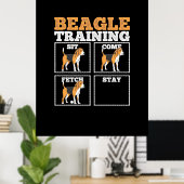Poster Chien d'entraînement beagle (Bureau à domicile)