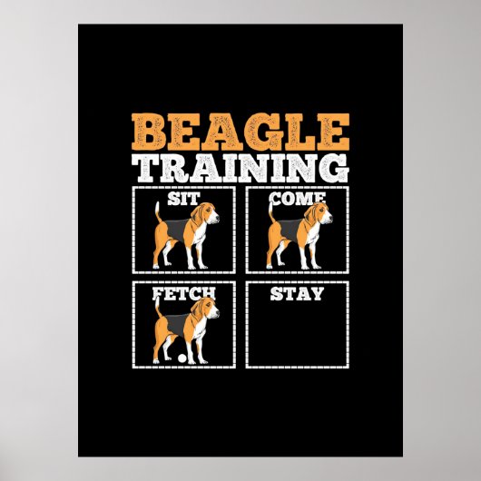 Poster Chien d'entraînement beagle (Devant)