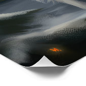 Poster Chien des grandes Pyrénées à Noël de neige (Coin)