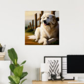 Poster Chien des Pyrénées (Bureau à domicile)