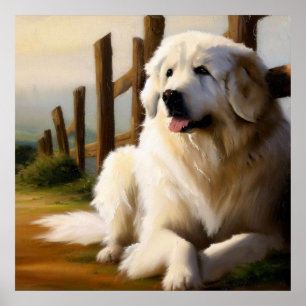Poster Chien des Pyrénées