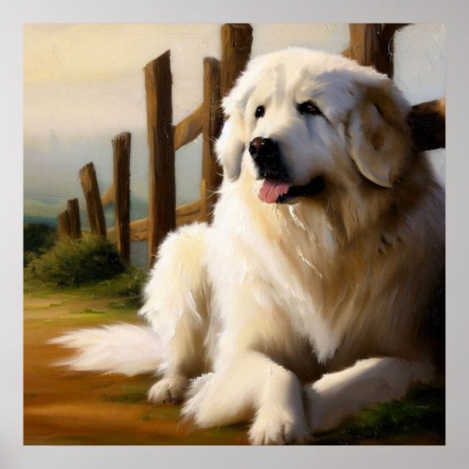 Poster Chien des Pyrénées (Devant)