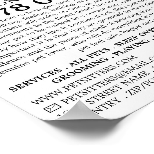 Poster Chien détendu, Animaux de compagnie service public (Coin)