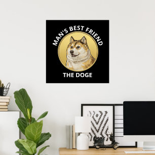 Poster Chien Dogecoin Personnalisé
