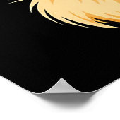 Poster Chien d'or retriever avec collier noir (Coin)