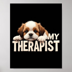 Poster Chien Drôle Mon Thérapeute Shih Tzu Chien