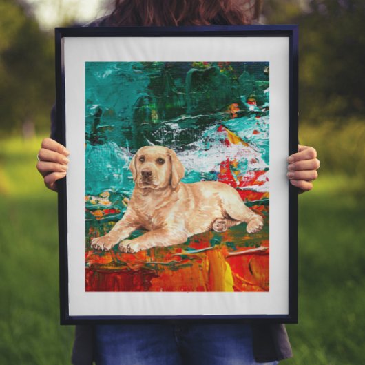 Poster Chien du Labrador artistique Abstrait