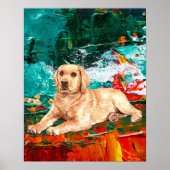 Poster Chien du Labrador artistique Abstrait (Devant)