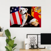 POSTER CHIEN DU SERVICE MILITAIRE AMÉRICAIN (Bureau à domicile)