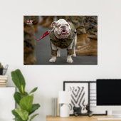 POSTER CHIEN DU SERVICE MILITAIRE AMÉRICAIN (Bureau à domicile)