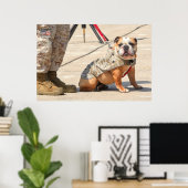 POSTER CHIEN DU SERVICE MILITAIRE AMÉRICAIN (Bureau à domicile)