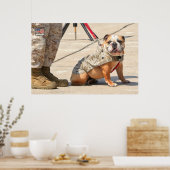 POSTER CHIEN DU SERVICE MILITAIRE AMÉRICAIN (Cuisine)