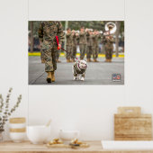 POSTER CHIEN DU SERVICE MILITAIRE AMÉRICAIN (Cuisine)