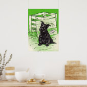 Poster Chien écossais par livraison spéciale (Cuisine)