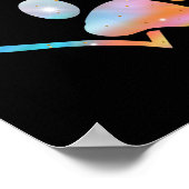 Poster Chien Empreinte de patte Psychedelic Tie Dye Angla (Coin)