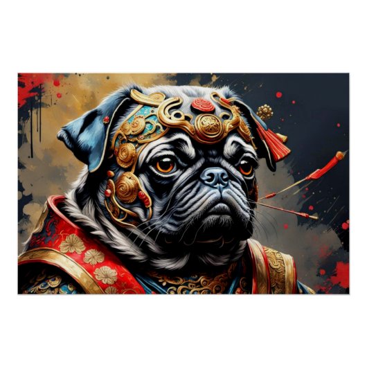 POSTER CHIEN EN ATTIRE IMPÉRIALE 2 (Devant)