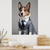 Poster Chien en costume (Cuisine)