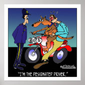 Poster Chien En Tant Que Conducteur Désigné (Devant)