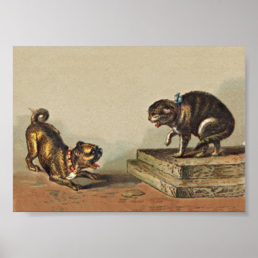 Poster Chien et Kitty en Pug merdique (Devant)