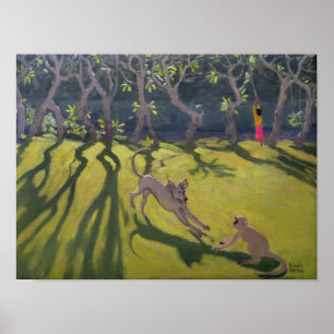 Poster Chien et singe 1998