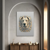 Poster Chien face l beige gris l mosaïque esthétique [BD-