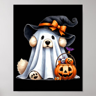 Poster Chien fantôme d'Halloween