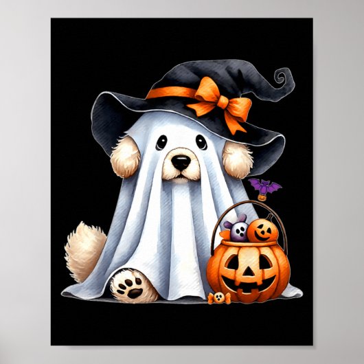 Poster Chien fantôme d'Halloween (Devant)