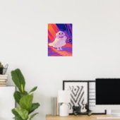 Poster Chien fantôme heureux (Bureau à domicile)